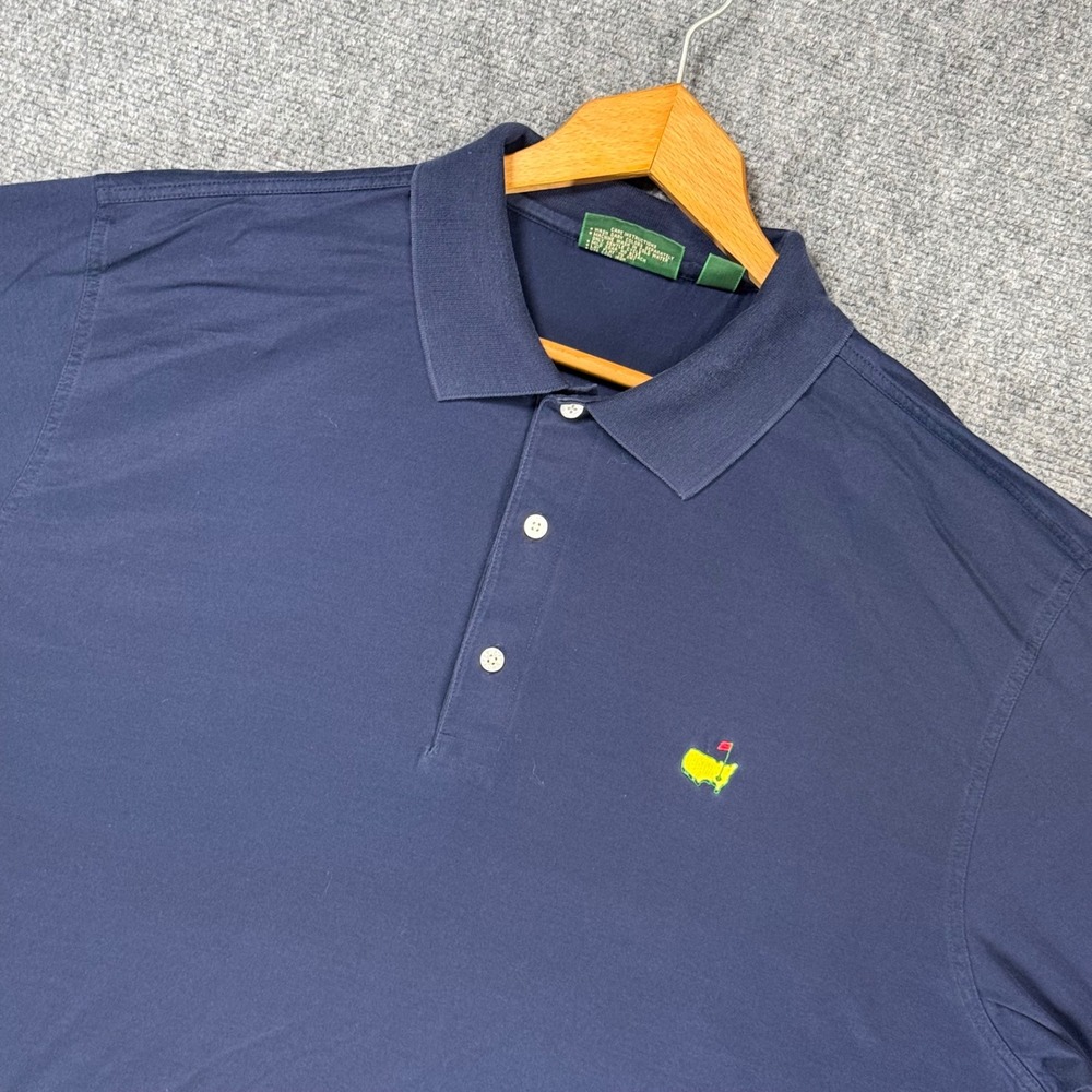 Amen Corner Masters Golf Polo Men's XL Navy Blue Pima Cotton Mercerized Augusta